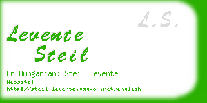 levente steil business card